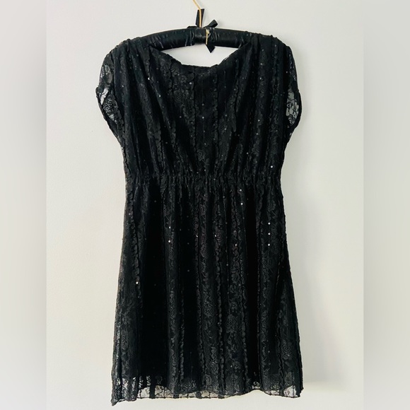 Style & Co Sequin Lace Little Black Dress - Picture 4 of 5